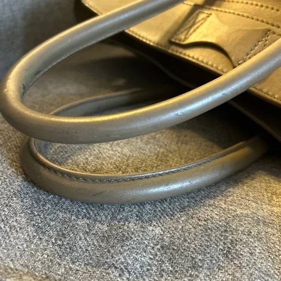 Celine Olive Green Leather Mini Luggage Tote - Picture 3 of 16